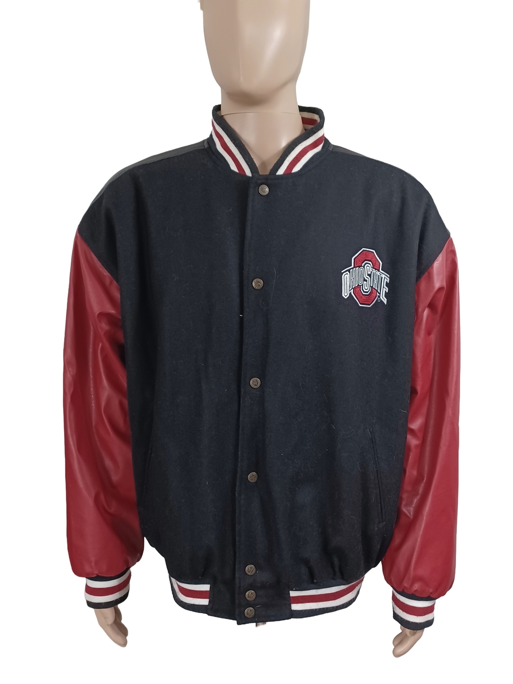STEVE & BARRY'S VINTAGE 80'S/90'S OHIO STATE BUCKEYES VARSITY JACKET SIZE XL